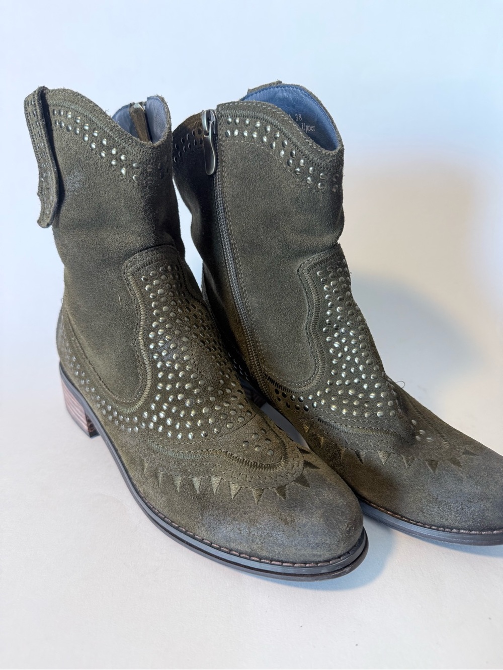 L'Artiste by Spring Step Sarita boots green suede size 38